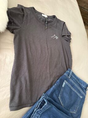 rag & bone Charcoal Gray Crewneck Tee